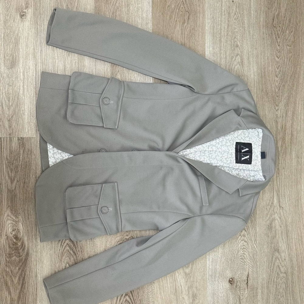 Armani Exchange Gray Blazer Modern Design